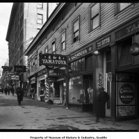 Japanese clothing store and other Jackson Street businesses , 1919